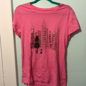 Pink Justice Tee with An inspired Girl